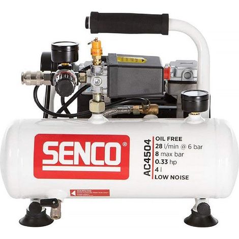 Senco – Compresseur d'air sans huile 4L – Débit 32 l/mn à 6 bar – Ultra portable et léger – Idéal pour clouage et agrafage — photo 1