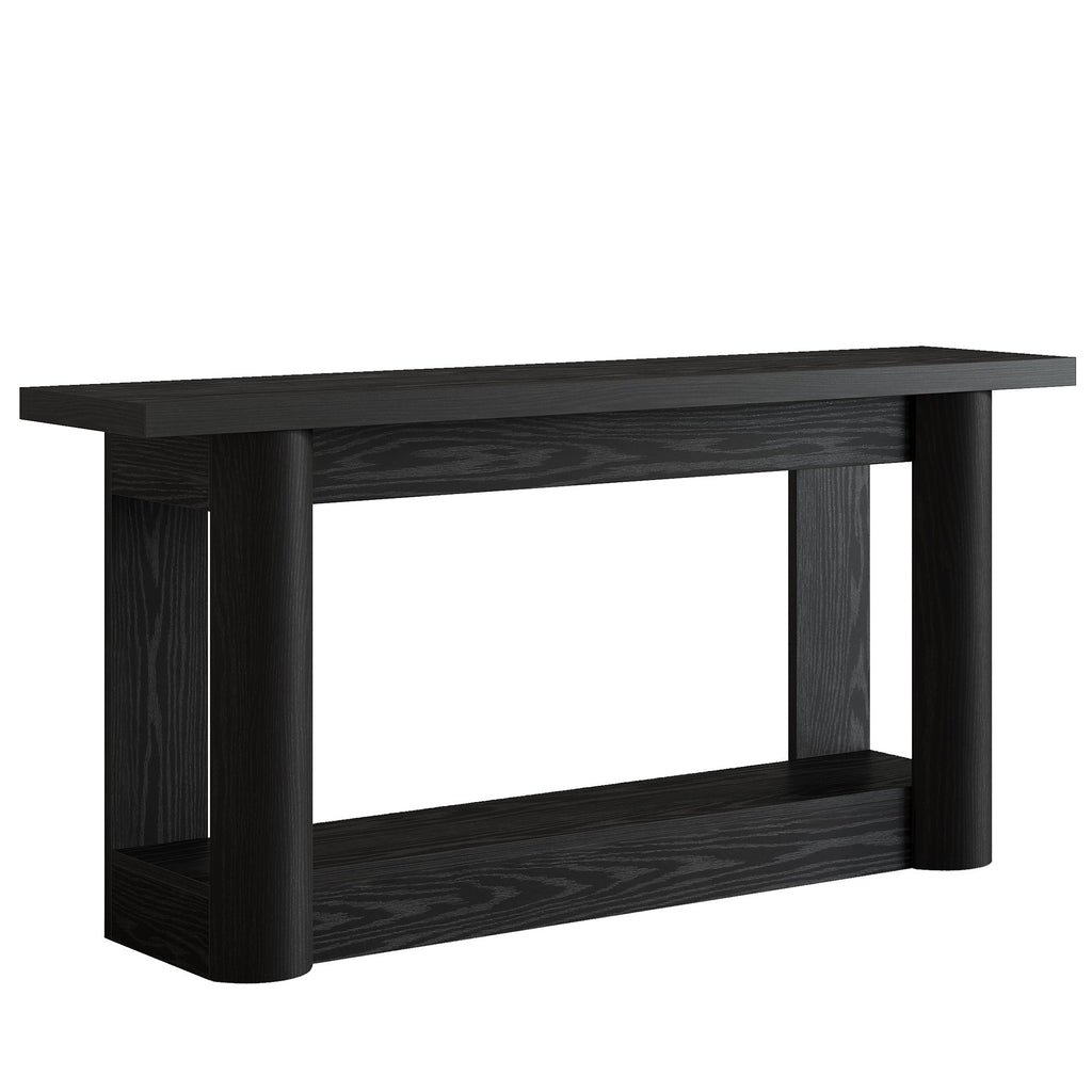 Tribesigns Table console de 160 cm, Table de canapé de ferme à 2 niveaux pour l'entrée