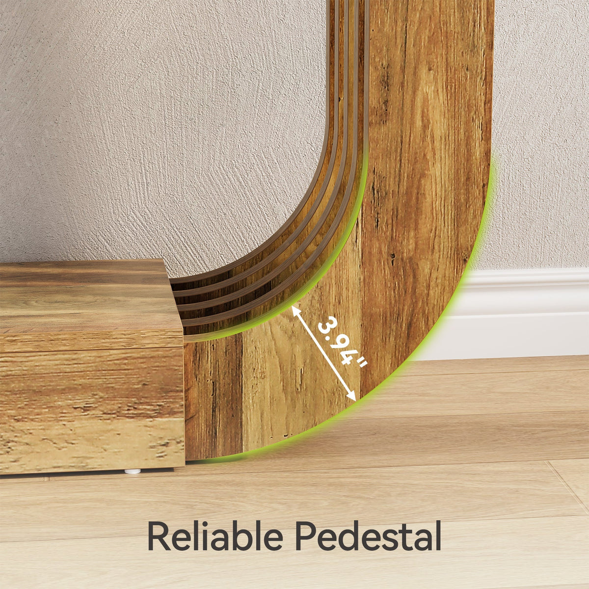 Tribesigns Table console 180 cm, Table d'appoint à 2 niveaux avec pied en forme de U