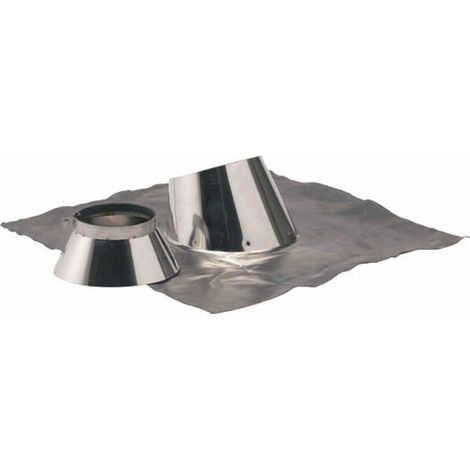 TEN – Solin de toit inox 5° à 30° – Collet d'étanchéité inclus – Diamètre 125-180 mm – Compatible avec tuile et ardoise — photo 1