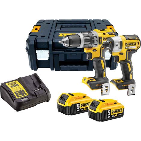 Pack Perceuse + Visseuse à chocs DEWALT DCK266P2T - 18V - 2 batteries 5Ah - Chargeur - Coffret Tstak — photo 4