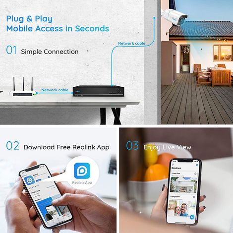 Reolink – Kit de vidéosurveillance 4K PoE avec détection de personne et véhicule – 8 canaux NVR 2To – Vision nocturne 30m – Installation Plug & Play — photo 5
