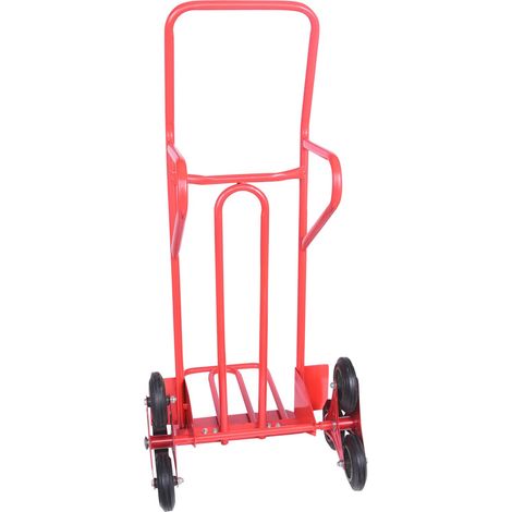 Ks Tools – Diable spécial escalier 250 kg – Construction en acier soudé – Bavette rabattable – Roues pleines pour marches – Hauteur 1285 mm — photo 3