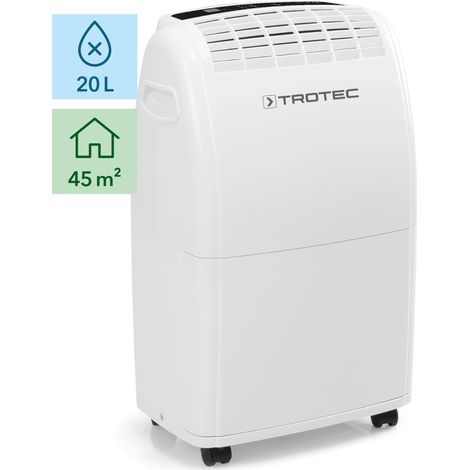 Trotec – Déshumidificateur TTK 75 E 20 l/j pour 45 m² – Ventilateur puissant – Hygrostat réglable 30-90% – Fonction séchage linge – Propane R290 — photo 1