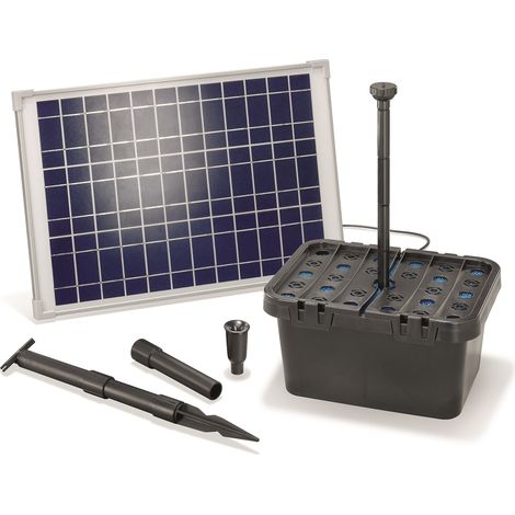 Esotec – Kit pompe solaire bassin avec filtre 1300L-20W – Débit 1300L/h – Panneau solaire 20W – Filtration mécanique et biologique – Installation facile — photo 6