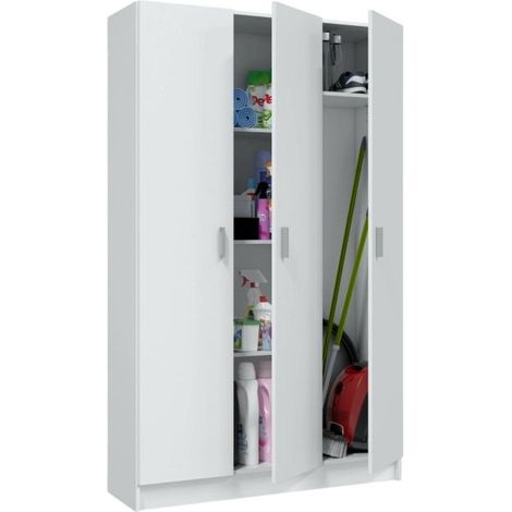 Dmora – Armoire multi-usage 4 étagères – Dimensions 37x109x180 cm – Panneau mélaminé résistant – Charnières métalliques – Pour rangement optimisé — photo 1