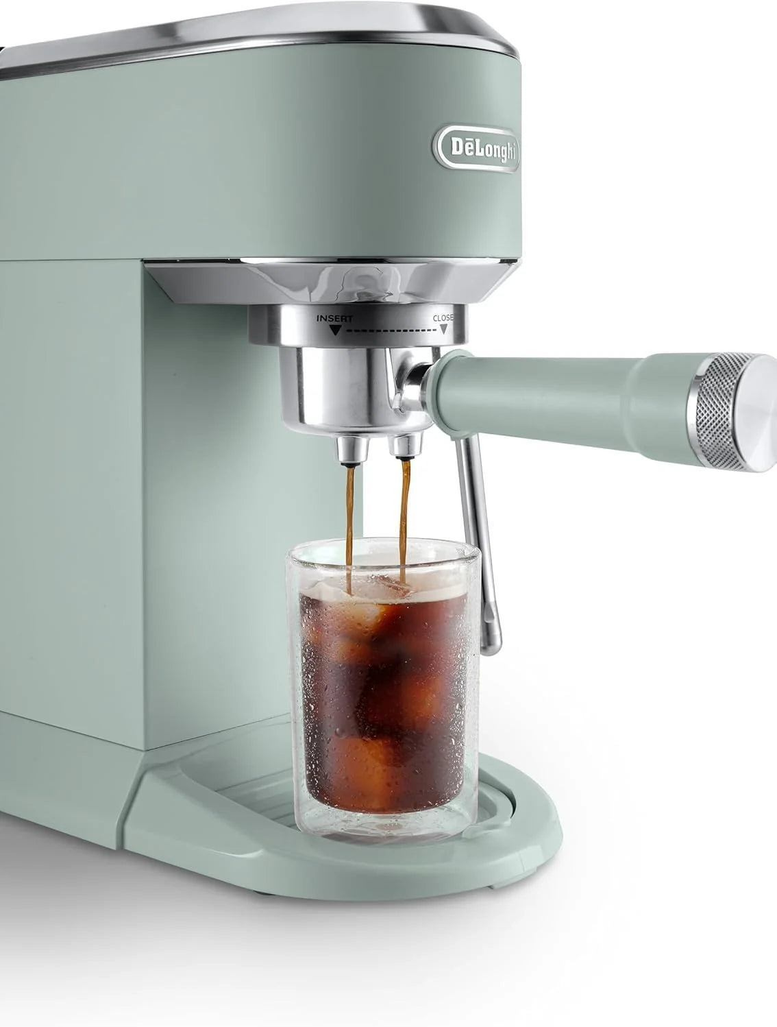 2026 De'Longhi Dedica – Cafetière à pompe en acier inoxydable pour café moulu ou individuel, expresso et cappuccino, réservoi