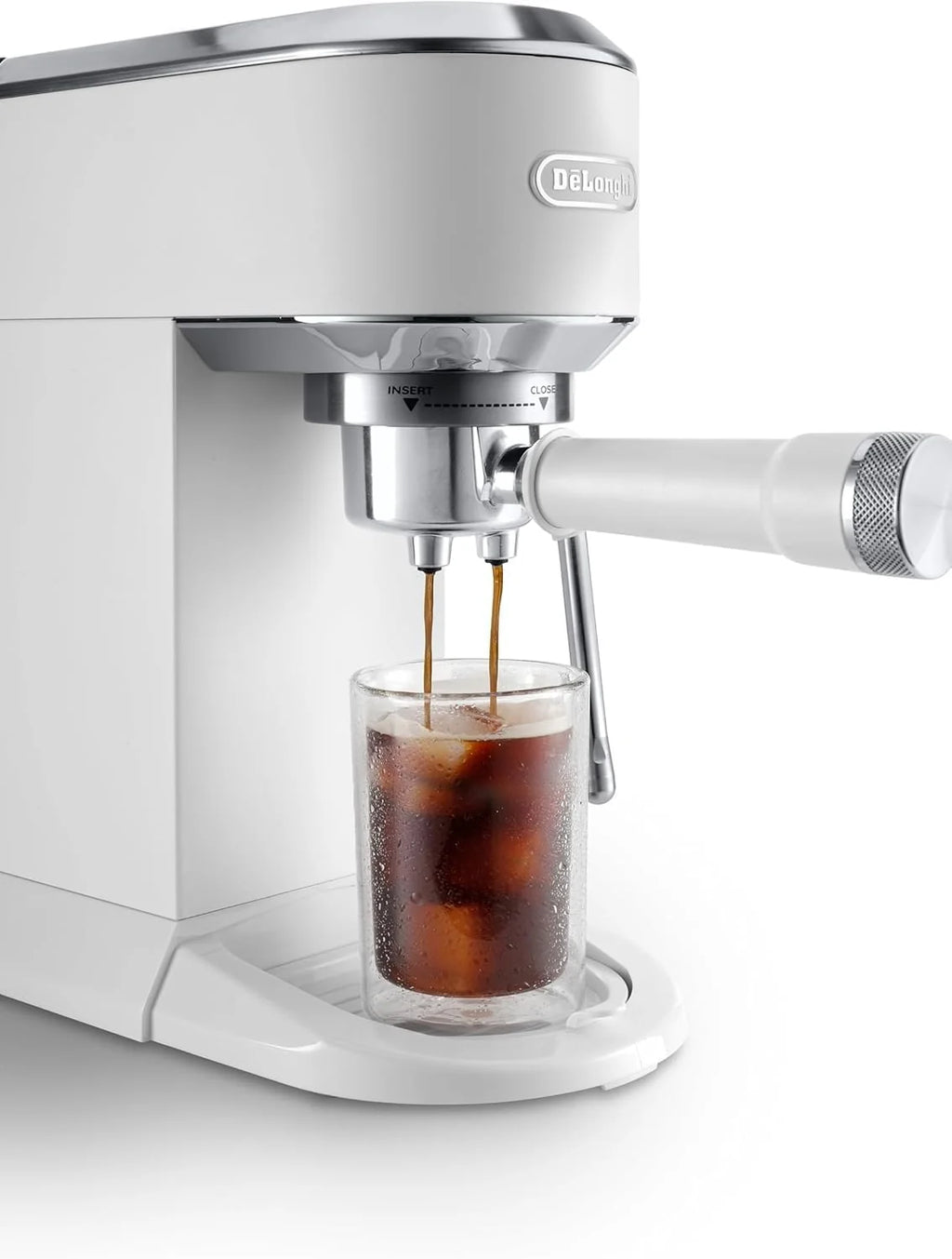 2026 De'Longhi Dedica – Cafetière à pompe en acier inoxydable pour café moulu ou individuel, expresso et cappuccino, réservoi