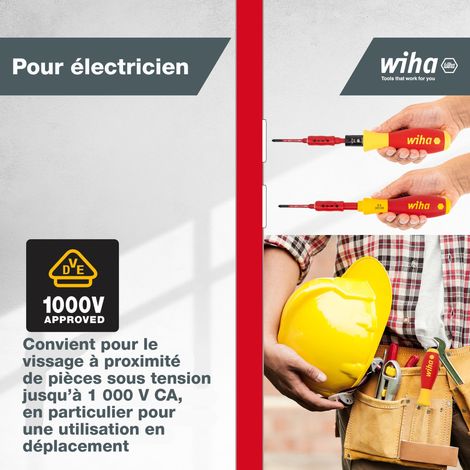 Wiha Jeu de tournevis dynamométriques TorqueVario®-S electric 0,8-5,0 Nm jeu mixte de 14 pcs à couple limité à réglage variable y compris une trousse repliable (40674) — photo 3
