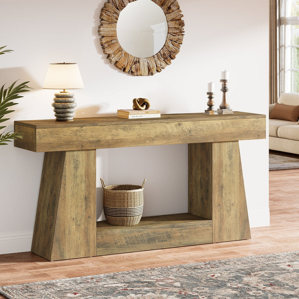 Tribesigns Console de 160 cm, Table d'appoint en bois Table de salon