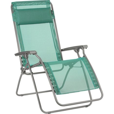 Fauteuil Relax Transat Jardin - Chaise Longue Zéro Gravité - Rclip - Batyline® Iso - Vert Chlorophylle - Lafuma Mobilier — photo 1