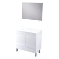 ONDEE ZEN - Meuble de salle de bain à poser LANCELO - 80cm - Blanc - Laqué  - Livré monté — photo 1