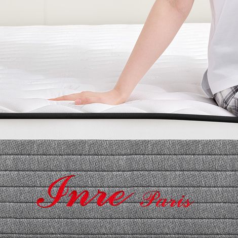 Matelas 160x200 cm INRE, Mousse à Mémoire de Forme, Epaisseur 20cm, Confort Ferme, Confort Optimal, 7 Zones Ergonomique — photo 3