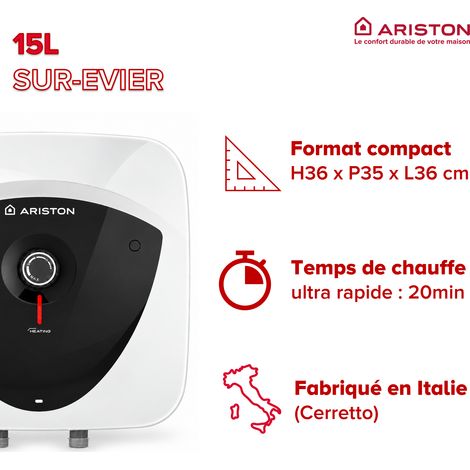 Chauffe-eau Electrique ANDRIS LUX 15L Sur Évier - Ariston Professionnel — photo 2