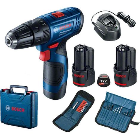 Bosch – Perceuse-visseuse sans fil 12V avec 2 batteries 2.0Ah – Moteur Brushless – Couple 30Nm – Pour bois, acier et maçonnerie – 6019G8102