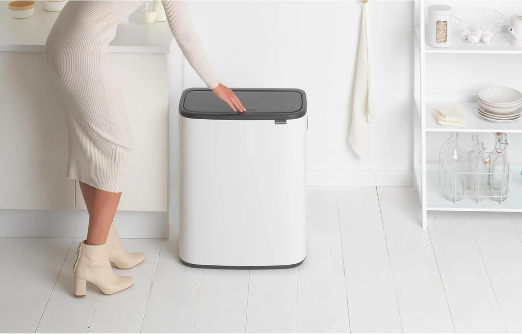 2026 Poubelle Brabantia, acier mat, anti-traces de doigts, 2 x 30 L