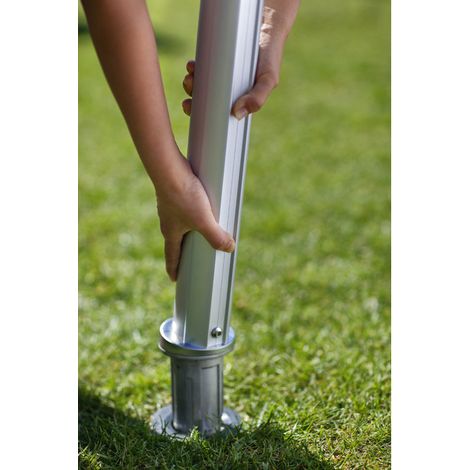 Kit Mat voile d'ombrage 4x3m – Mât en aluminium anodisé – Base d'ancrage amovible – Pour installation facile et durable – Gard&Rock