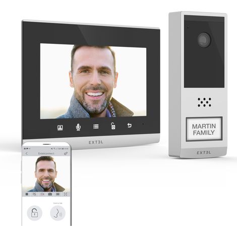 Extel – Visiophone connecté sans fil 350m – Application smartphone – Installation rapide – Éco-conçu avec plastique recyclé — photo 1