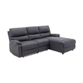 2026 Canapé d’angle droit relax électrique en tissu gris foncé