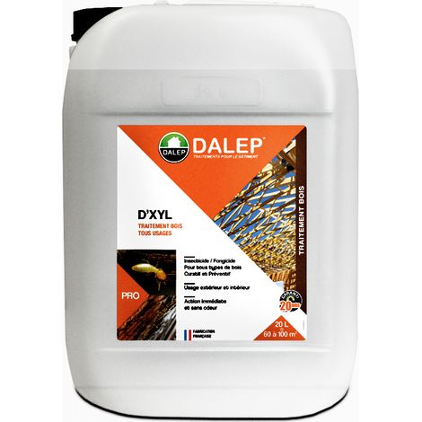 Dalep – Traitement de bois D'XYL 20L – Insecticide et fongicide pour charpentes – Protection préventive et curative – Sans odeur — photo 6