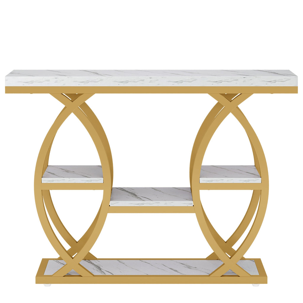 Tribesigns Console de 100 cm, Table de canapé à 4 niveaux Table d'entrée avec étagères