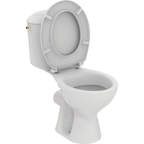 Porcher – Pack WC Noe sans bride – Cuvette en porcelaine vitrifiée – Sortie horizontale – Réservoir à alimentation latérale – Mécanisme de chasse 3/6L — photo 5
