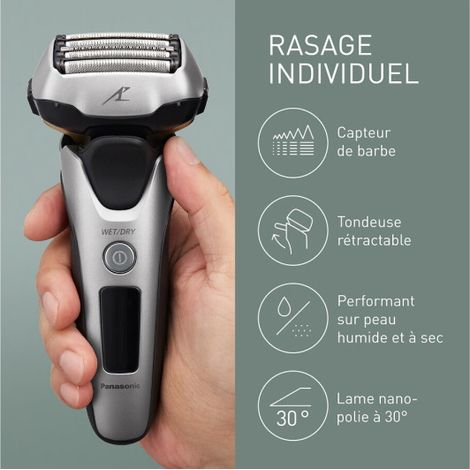 Panasonic – Rasoir électrique homme à grille – 5 lames en acier inoxydable – Tête flexible 16 directions – Moteur linéaire 70 000 mouvements/min — photo 5