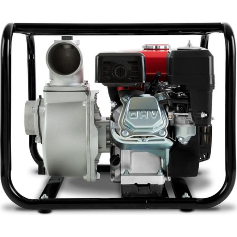 Eberth – Pompe à eau thermique 6,5CV 4T 60000L/h – Moteur à essence 4 temps – Hauteur de refoulement 30m – Pour chantiers humides — photo 3