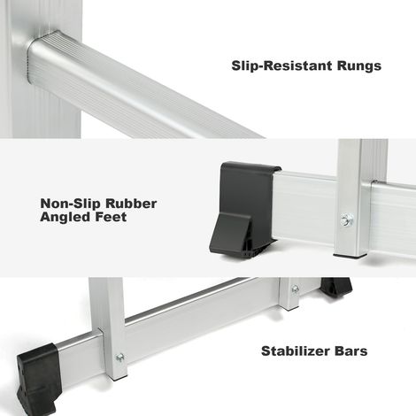 Todeco – Échelle télescopique 6 en 1 – Hauteur réglable 1,25 à 4,78 m – Charge maximale 150 kg – Alliage aluminium – Norme EN 131 — photo 6