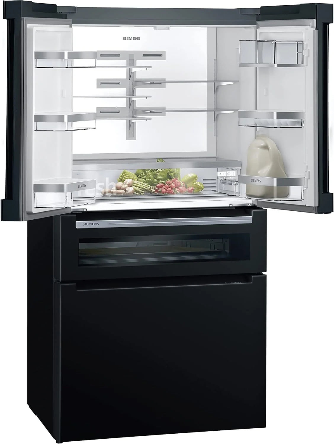 2026 SIEMENS KF96NVPEA iQ300 Multi-Door-Kühlschrank, 183 x 91 cm, 405 L Kühlen & 200 L Gefrieren, hyperFresh längere Frische
