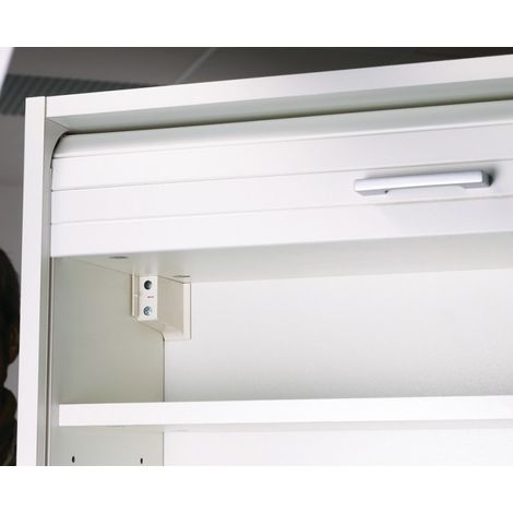 Beaux Meubles Pas Chers – Meuble de cuisine haut blanc 1 rideau coulissant – 4 niches réglables – Dimensions L 40 x H 123.6 x P 35 cm – Éco-conçu, fabriqué en France — photo 6