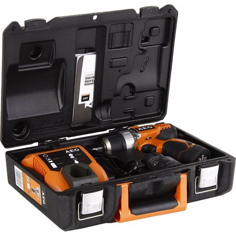 AEG – Perceuse-visseuse 12V Li-ion avec 2 batteries 2.0Ah – Couple 34Nm – Vitesse 350/1500 tr/min – Mandrin auto 10mm – Éclairage LED