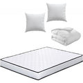 Iztoss – Matelas mémoire de forme 140x190x15 cm – Ensemble literie avec couette 220x240 cm et 2 oreillers 60x60 cm – Emballage sous vide — photo 1