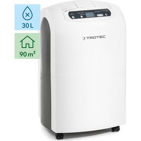 Trotec – Déshumidificateur TTK 100 E – Capacité 30 l/24 h – Bac 5,5 l – Ventilateur 2 vitesses – Hygrostat intégré pour fonctionnement automatique — photo 1