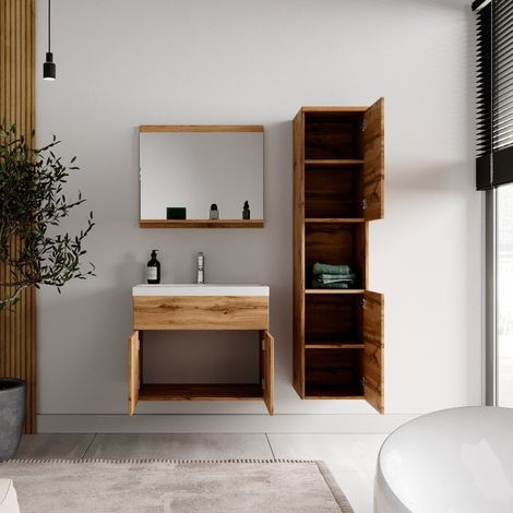 Meuble de salle de bain BADPLAATS Montreal - 60 cm - Chêne - Armoire rangement — photo 4