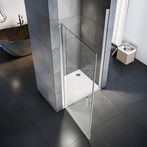 SIRHONA Porte de Douche 90 x 185 cm pivotante extensible verre trempé 6mm Joint de bas étanche,SIRHONA — photo 5
