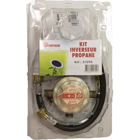 Gurtner – Coffret gaz inverseur propane 2 bouteilles 6kg/h – Détendeur limiteur pression 1,5 bar – Lyres 35 cm – Raccord double femelle — photo 1