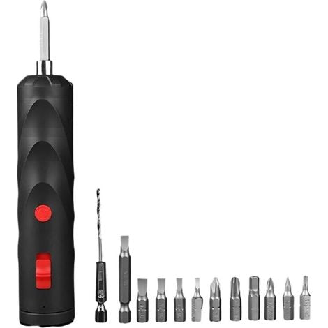 Visseuse Électrique Petit Tournevis Sans Fil,Kit Perceuse Visseuse Multifonction USB pour Meubles Électroniques Voiture Projets Artisanat Construction de Modèles Passionnés