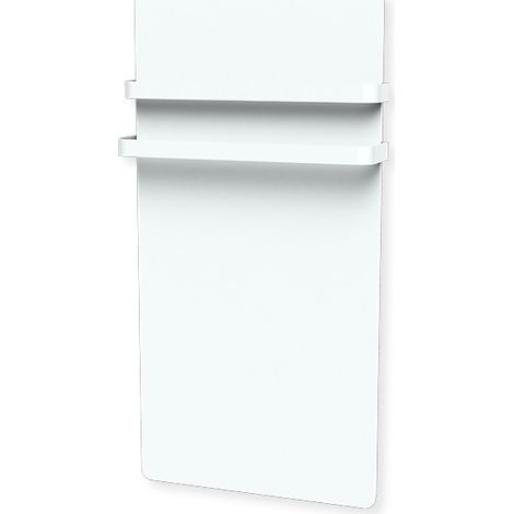 Carrera – Sèche-serviette électrique 1000W – Verre LCD blanc – Programmation hebdomadaire – Thermostat précis 0.1°C – IP24 pour salle de bain — photo 1