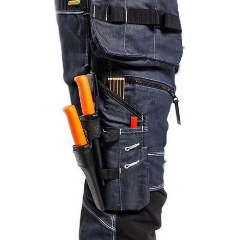 Blaklader – Pantalon artisan stretch denim Cordura X1900 – Jambes coniques – Poches genouillères CORDURA® – Taille 38 – Bleu foncé / Noir — photo 3
