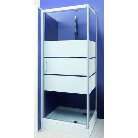ONDEE ZEN - Porte de douche MISSI - Accès d'angle - Finition Blanc - 80x185cm — photo 4
