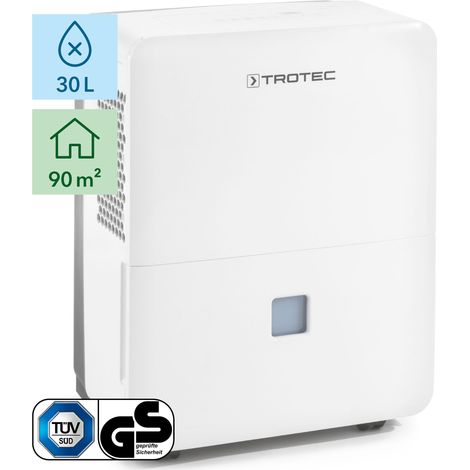 Trotec – Déshumidificateur d'air 30l/j pour 90m² – Fonction confort automatique – Séchage linge – Évacuation continue des condensats — photo 2