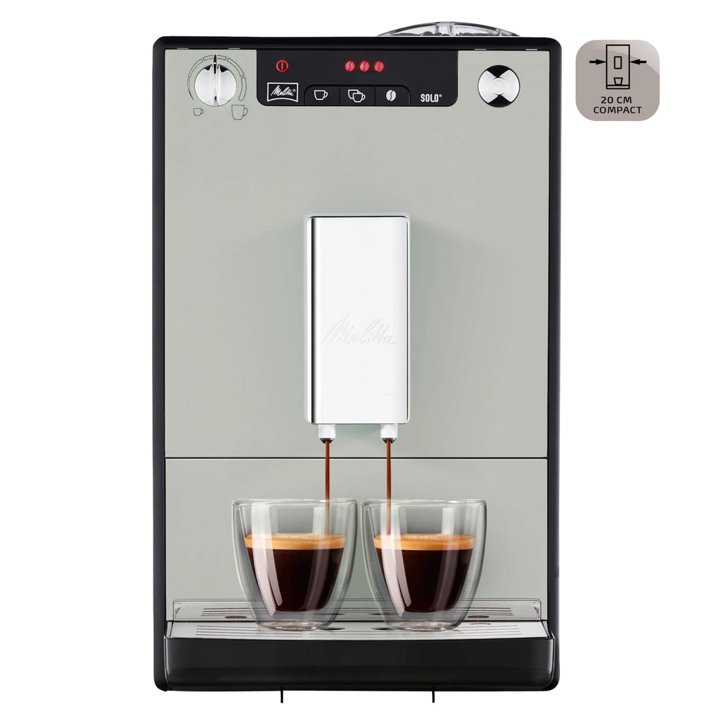 2026 Melitta Solo Sandy Grey, Machine à Café à Grains avec Broyeur et Système d'Extraction des Arômes, Affichage LED, Mode 1