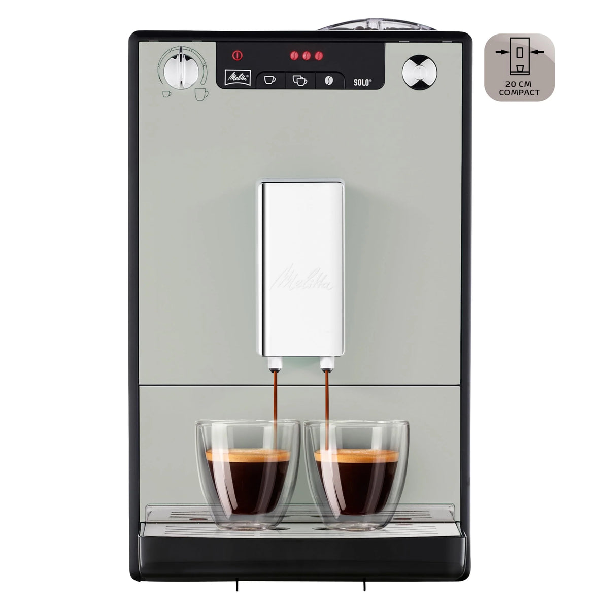 2026 Melitta Solo Sandy Grey, Machine à Café à Grains avec Broyeur et Système d'Extraction des Arômes, Affichage LED, Mode 1