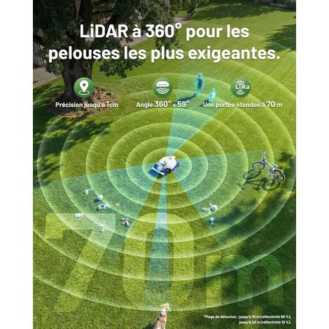 Robot Tondeuse Mammotion LUBA 3 AWD 5000 sans fil périphérique,LiDAR 360°+NetRTK+vision IA dual caméra, jusqu'à 5000m²,Pente 80%,Module 4G — photo 3