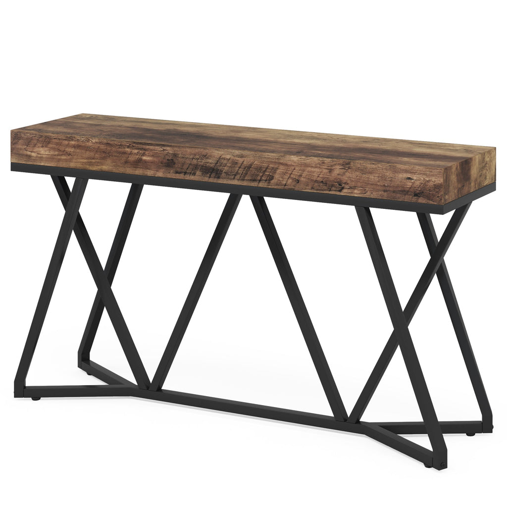 Tribesigns Table console en bois , Console d'entrée avec base en métal Unique Table Basse