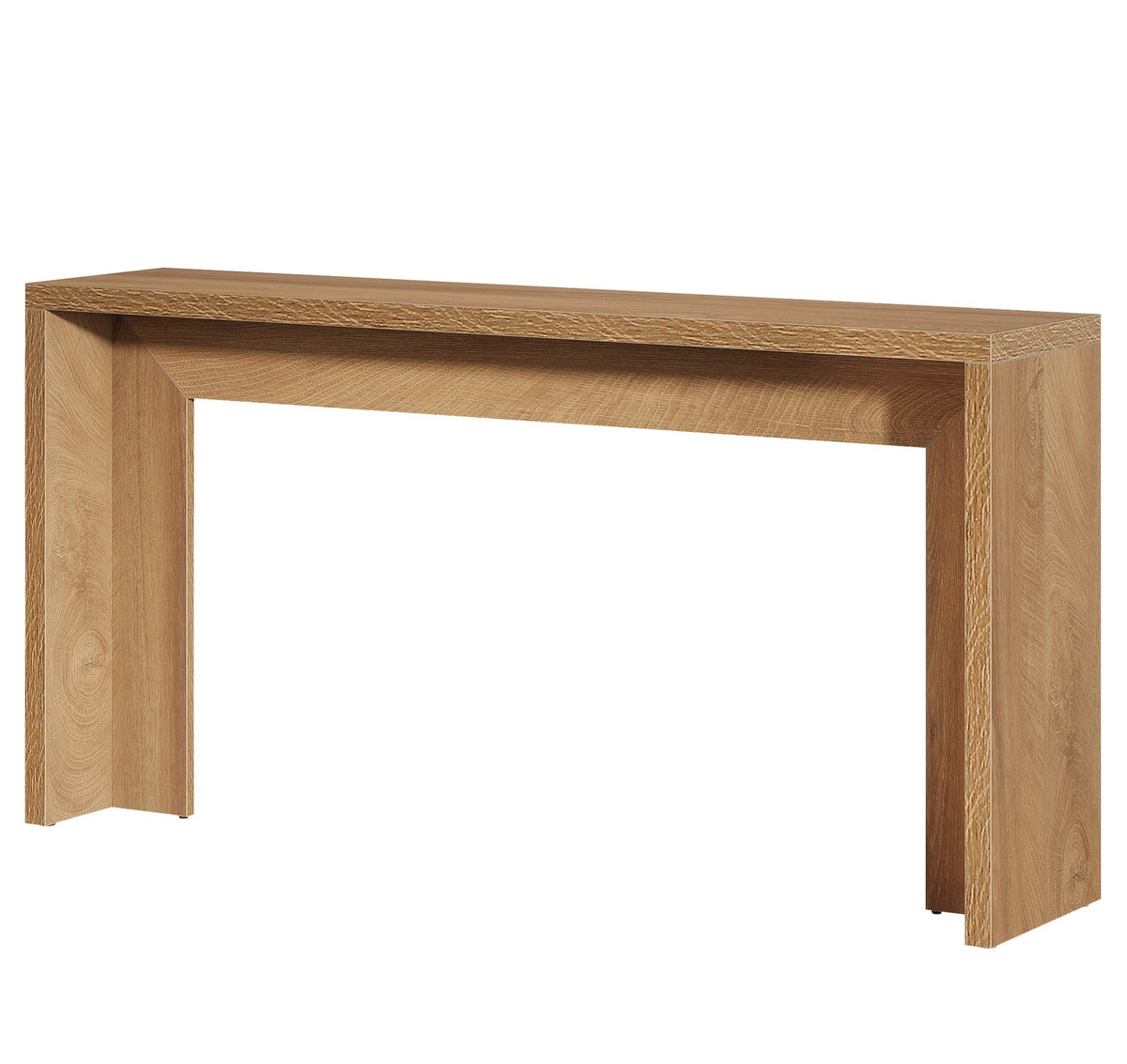 Tribesigns Table console de style campagnard de 140 cm avec rangement, Table basse marron rustique