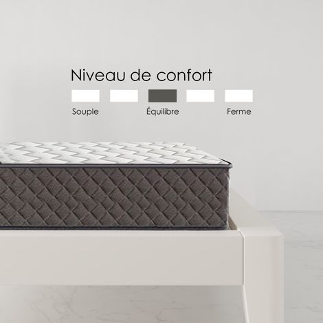 Teeno – Matelas mémoire de forme 160x200cm – Épaisseur 26cm – 7 zones de confort – Soutien ergonomique – Mousse haute densité respirante — photo 2