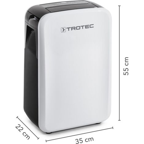 Trotec – Déshumidificateur électrique portable 24 l/j – Pour espaces jusqu'à 50 m² – Hygrostat électronique – Dégivrage automatique — photo 3