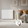 Radiateur électrique connecté 1500W double système de chauffe horizontal Blanc Cira — photo 1
